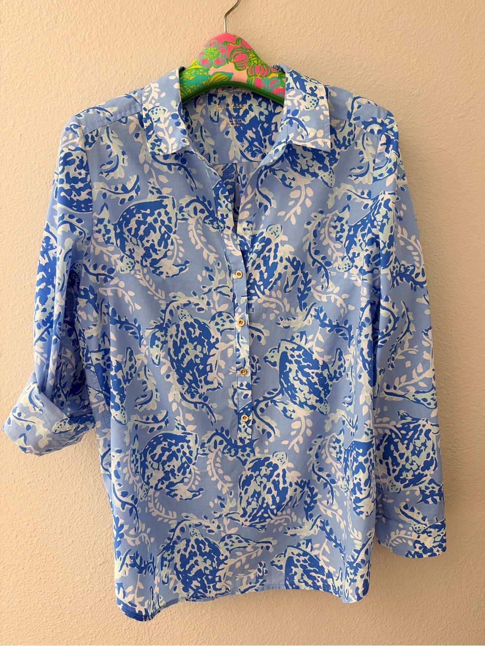 Lilly Pulitzer Captiva Tunic Top - Blue Peri TURTLEY AWESOME Turtle Shirt $109